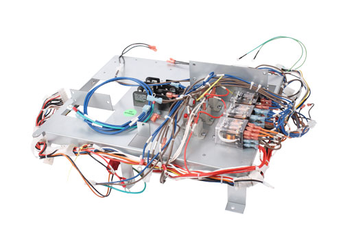 Control panel wire harness assembly with connectors